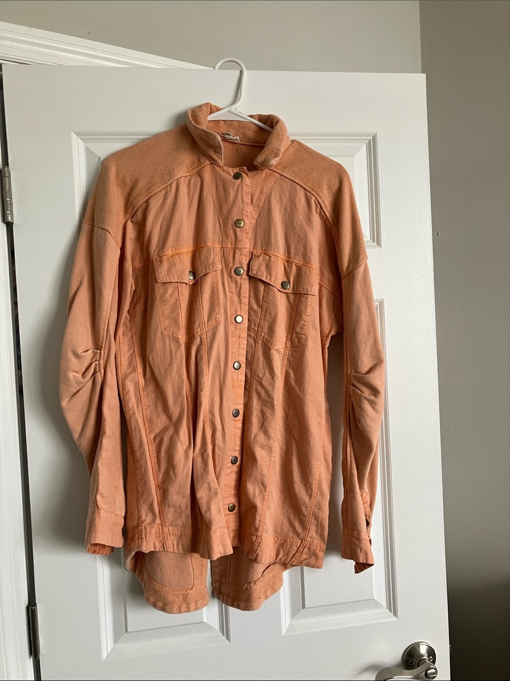 Pilcro Peach Button-Up Casual Shirt Jacket